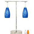 Dual Digital LED Lamp - Blue Rounded Cloud Shade
